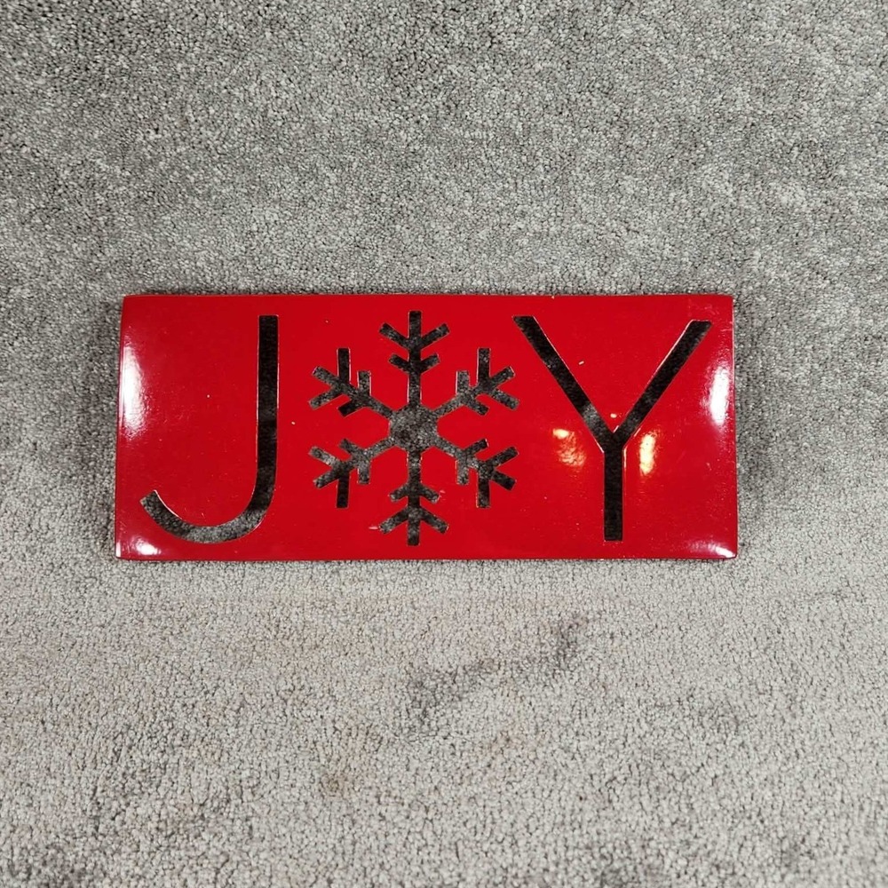 JOY‎ Snowflake Christmas Tray Riser Holiday Decor